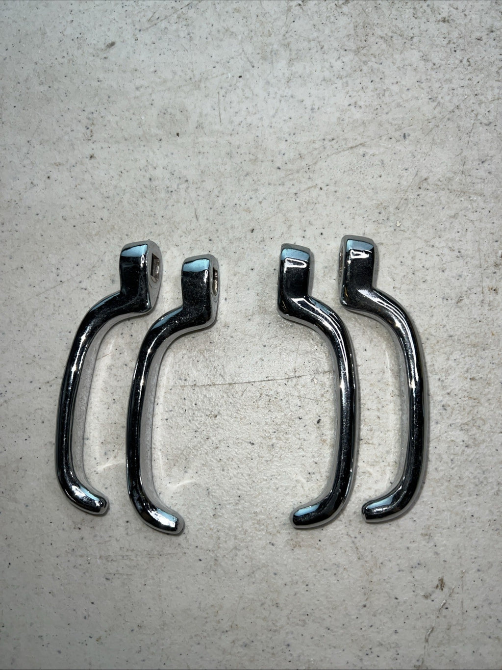 Lot of 4 Vintage Interior Door Handles Chrome 1920s–30s Rat Rod Hot Rod0