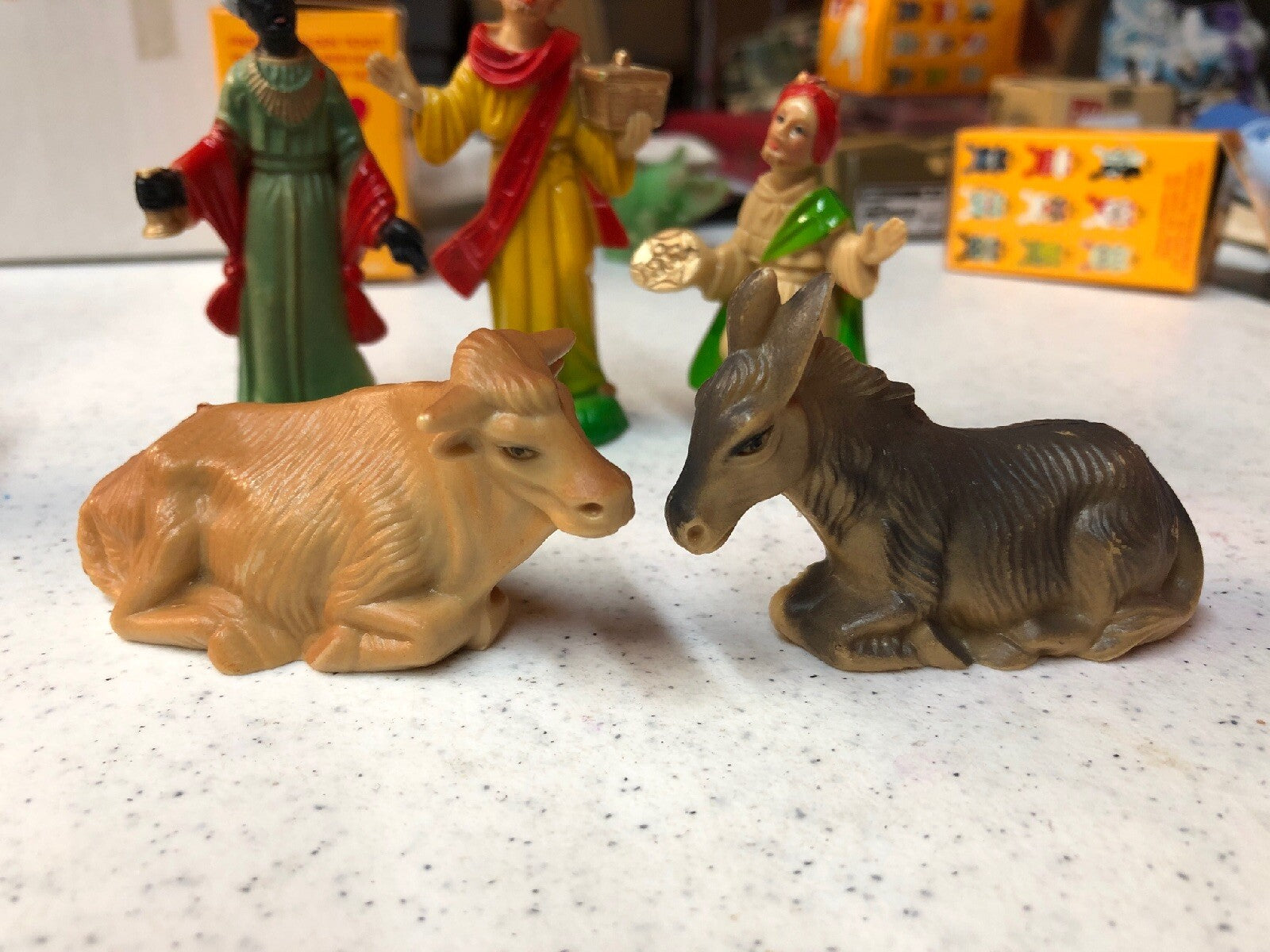 Vintage Mini Baby Jesus, Holy Family, The Three Kings, Figure Set4