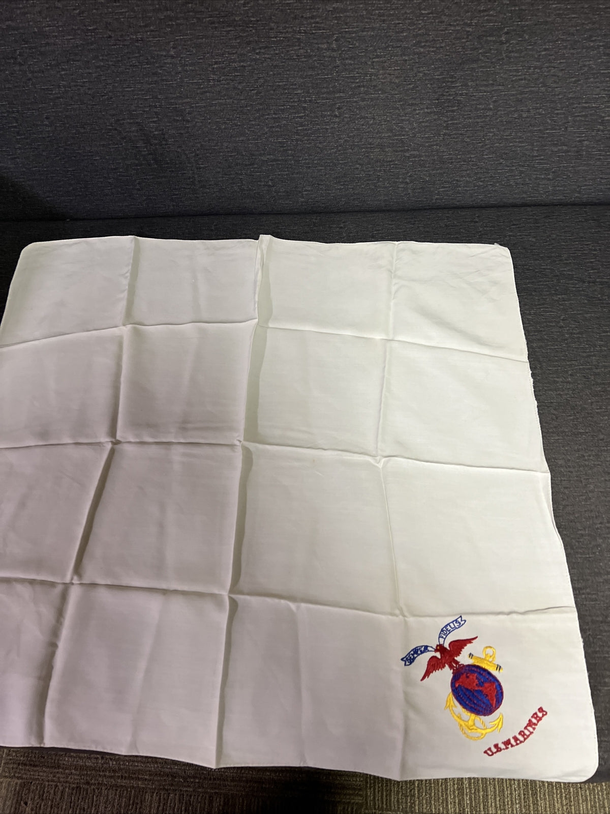 Vintage U.S Marines Cloth Military Flag Banner For Display Yarn Stitching4