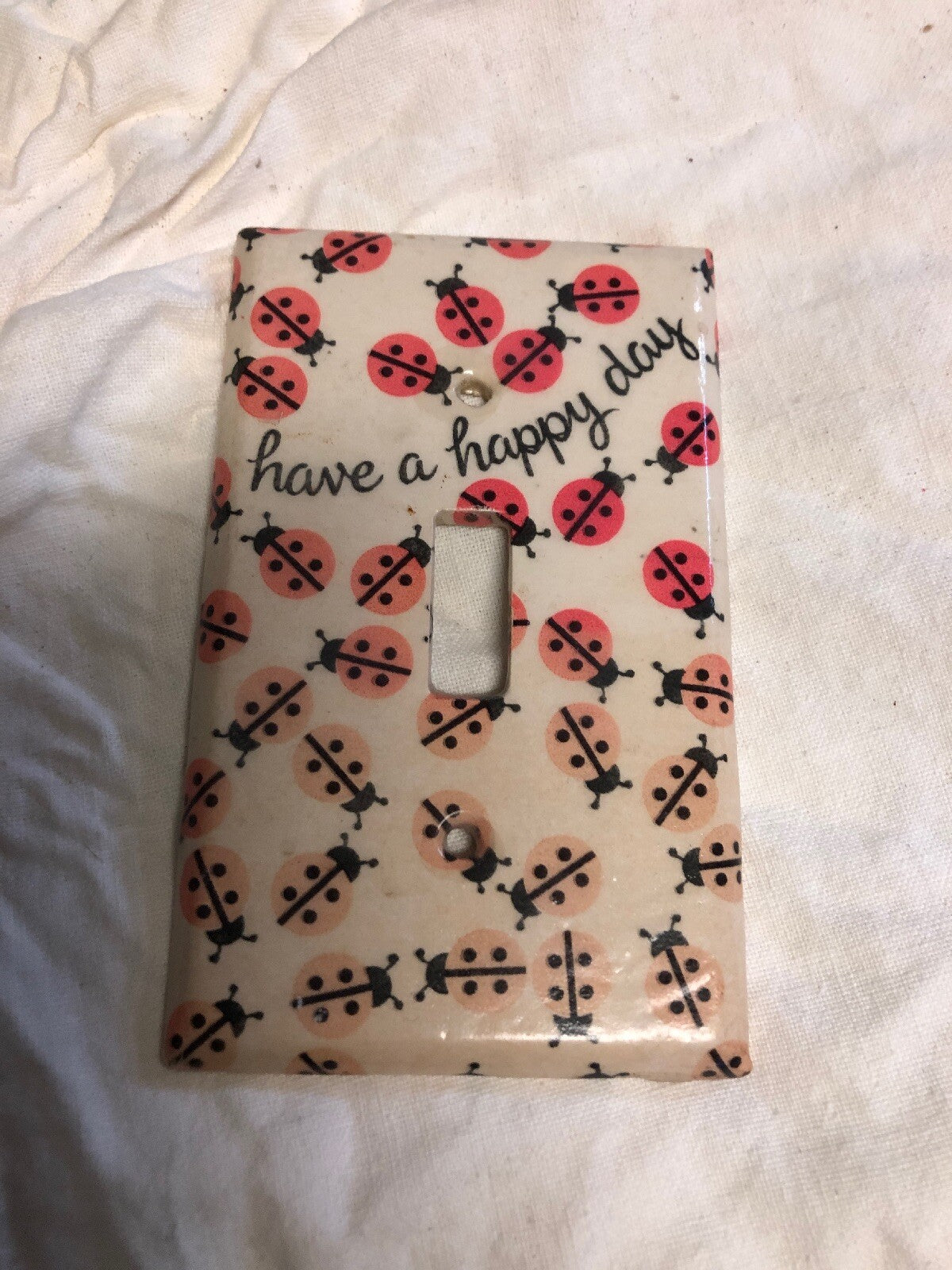 VINTAGE Rare Ladybug Single Light Switch WALL PLATE NEW LEVITON0