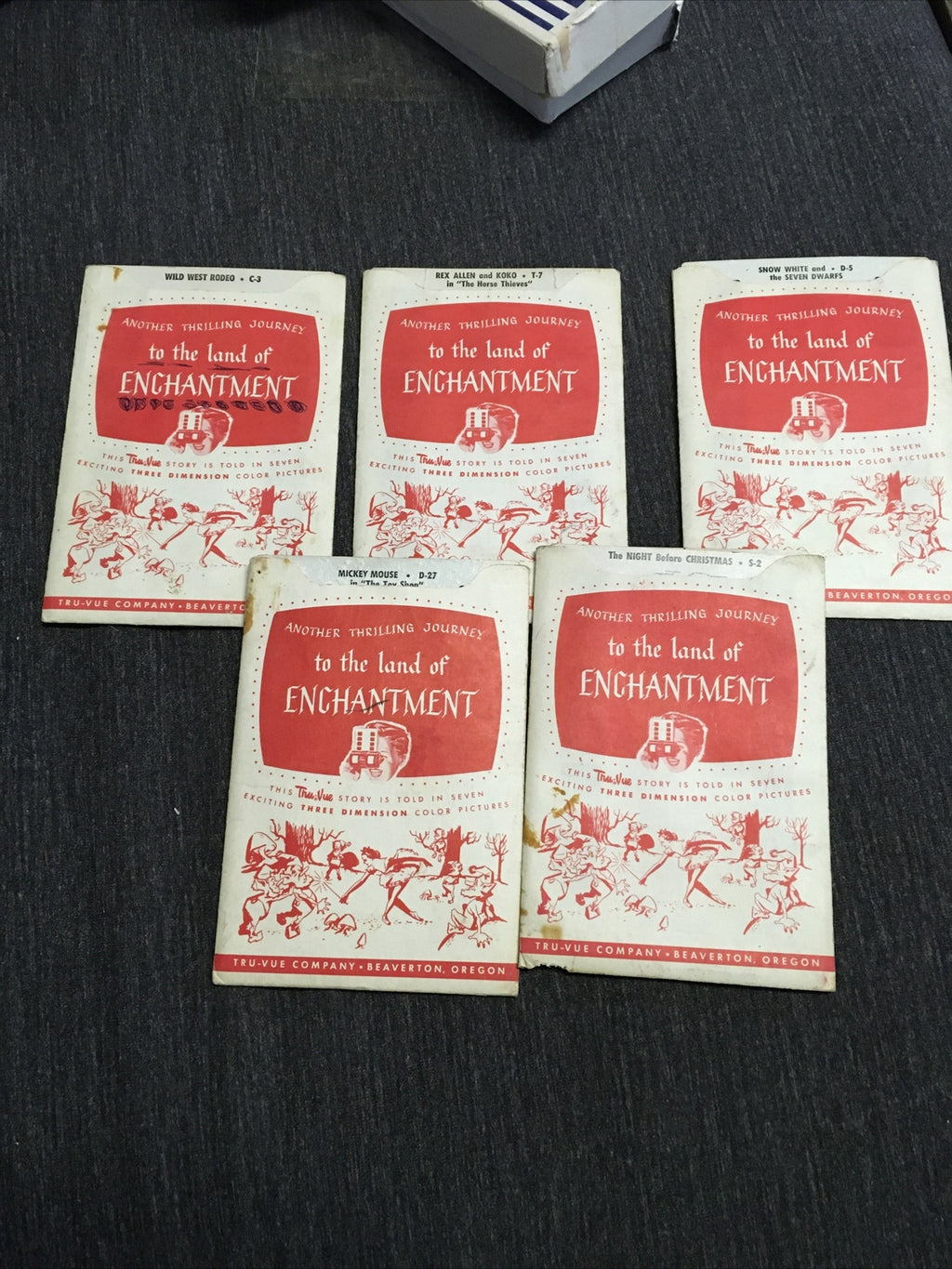Lot Of 5 Land of Enchantment Tru-Vue, 1950s Another Thrilling Journey Oregon1