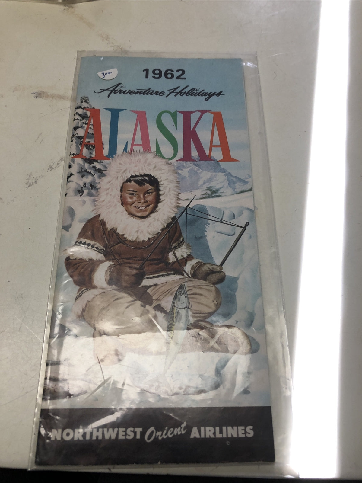 1962 Travel Brochure Northwest Orient Airlines Airventure Holidays Alaska Totem0
