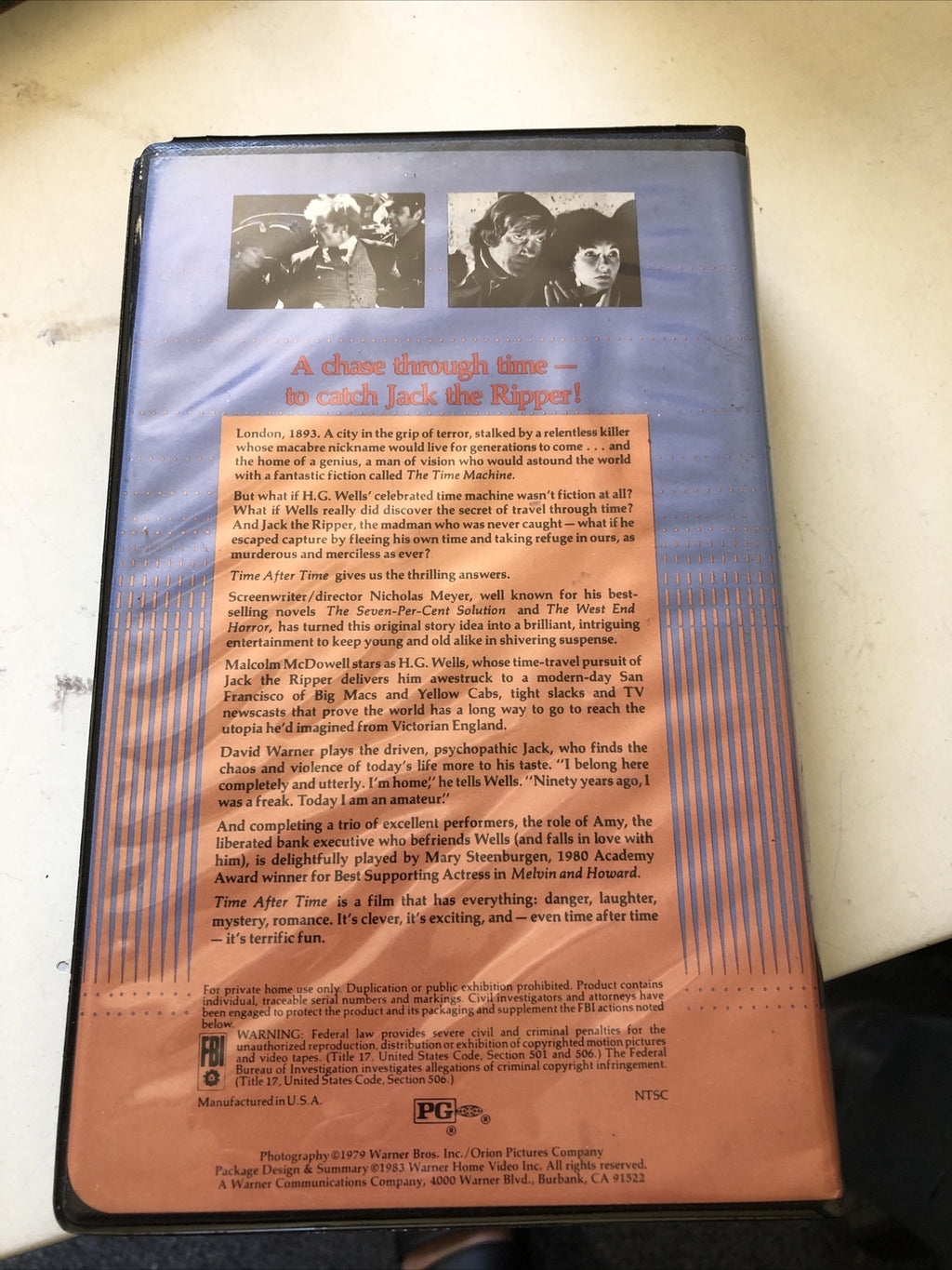 Time After Time (1979) Beta Tape Not VHS Movie Adventure Sci-Fi Malcolm McDowell1