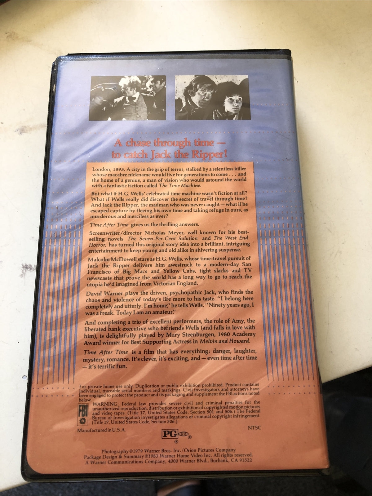 Time After Time (1979) Beta Tape Not VHS Movie Adventure Sci-Fi Malcolm McDowell1