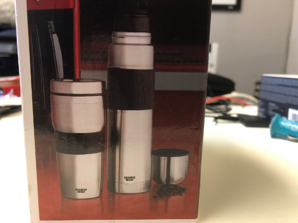 SharperImage Thermos Bottle and Travel Mug Set Stainless Steel Double Walled6
