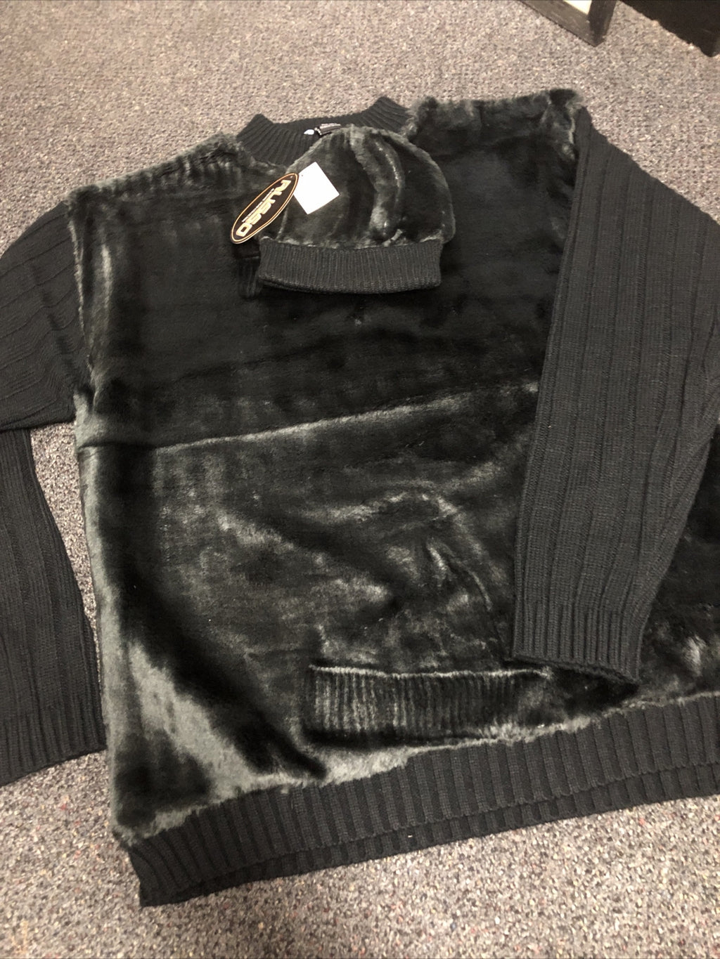 Vintage 90’s NOS Russo Wear Sweater With Matching Beanie NWT Size L0