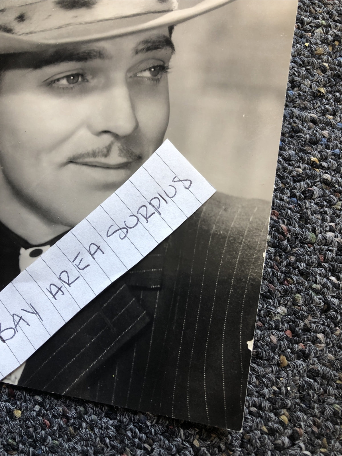 RARE Original Photo Of Clark Gable 8”x6.5” Candid Shot1