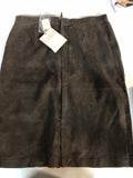 VTG Tommy Bahama Women's Size 10 Brown Leather Silk Leather Skirt0