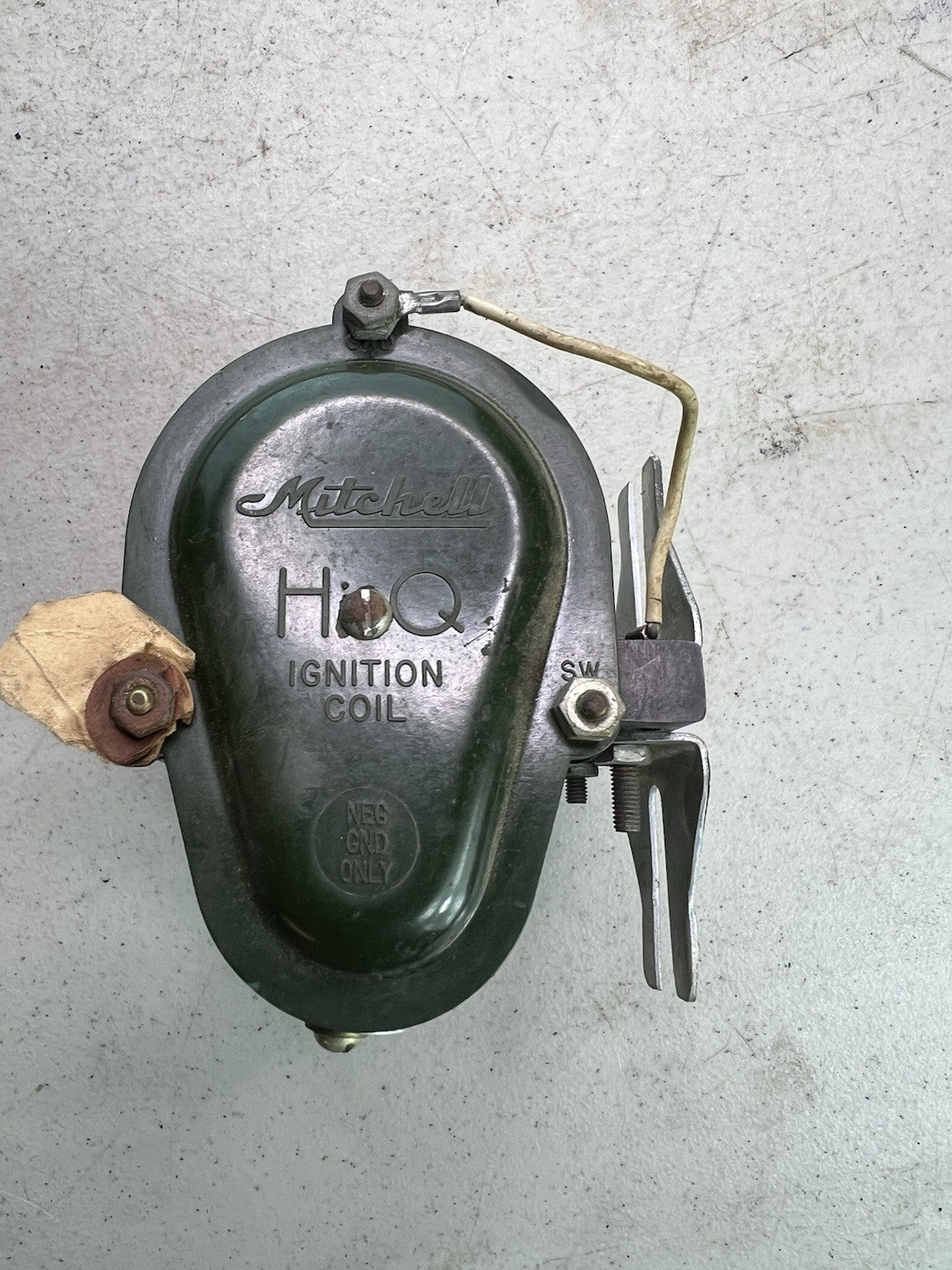 Vintage Mitchell Hi-Q Ignition Coil – NEG GND ONLY – Rare Green Case - Hot Rod1