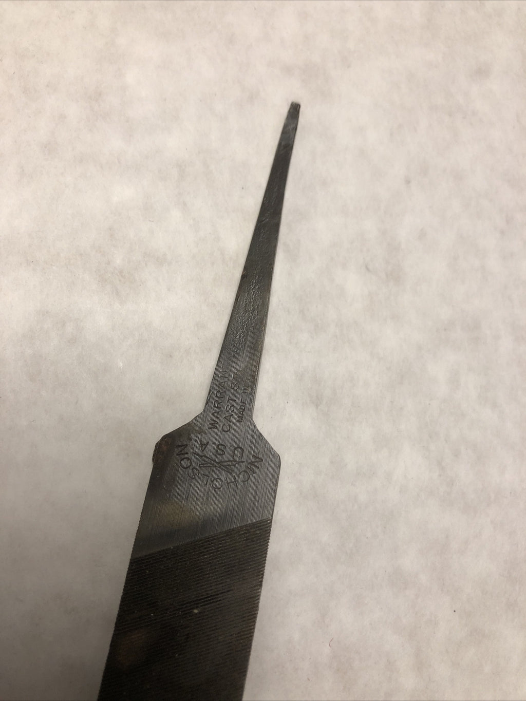 Vintage Nicholson Warranted Cast Steel Wood Scraper File USA 13” Long2