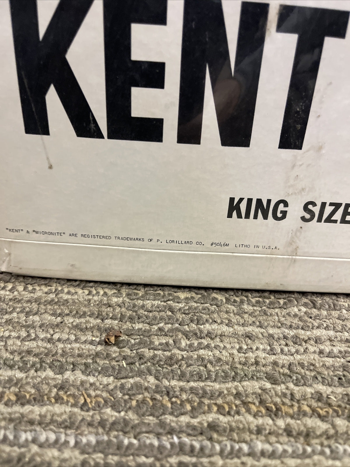 Vintage Antique 1959 General Store Display Sign Kent Cigarettes 24”x18”4