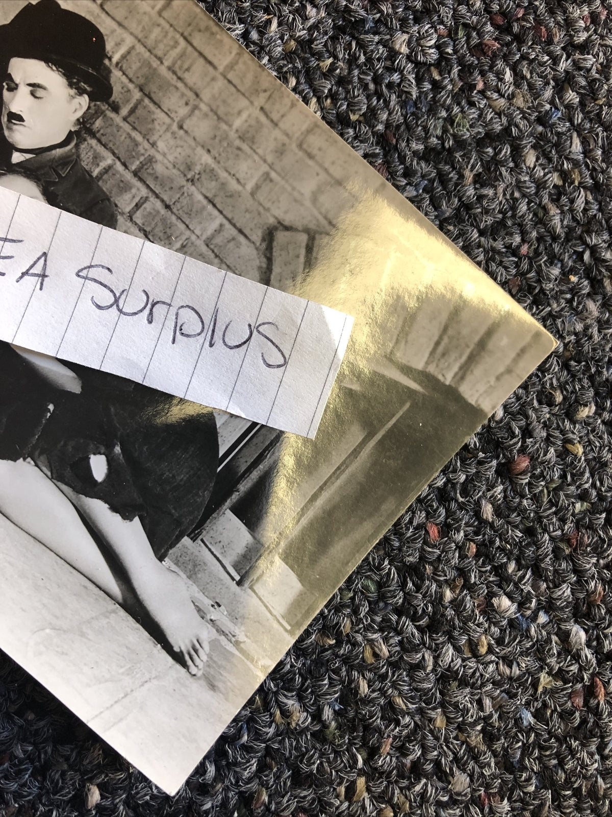 RARE Original Photo Of Charlie Chaplin 4.5”x3.5 Candid Shot Black/White1
