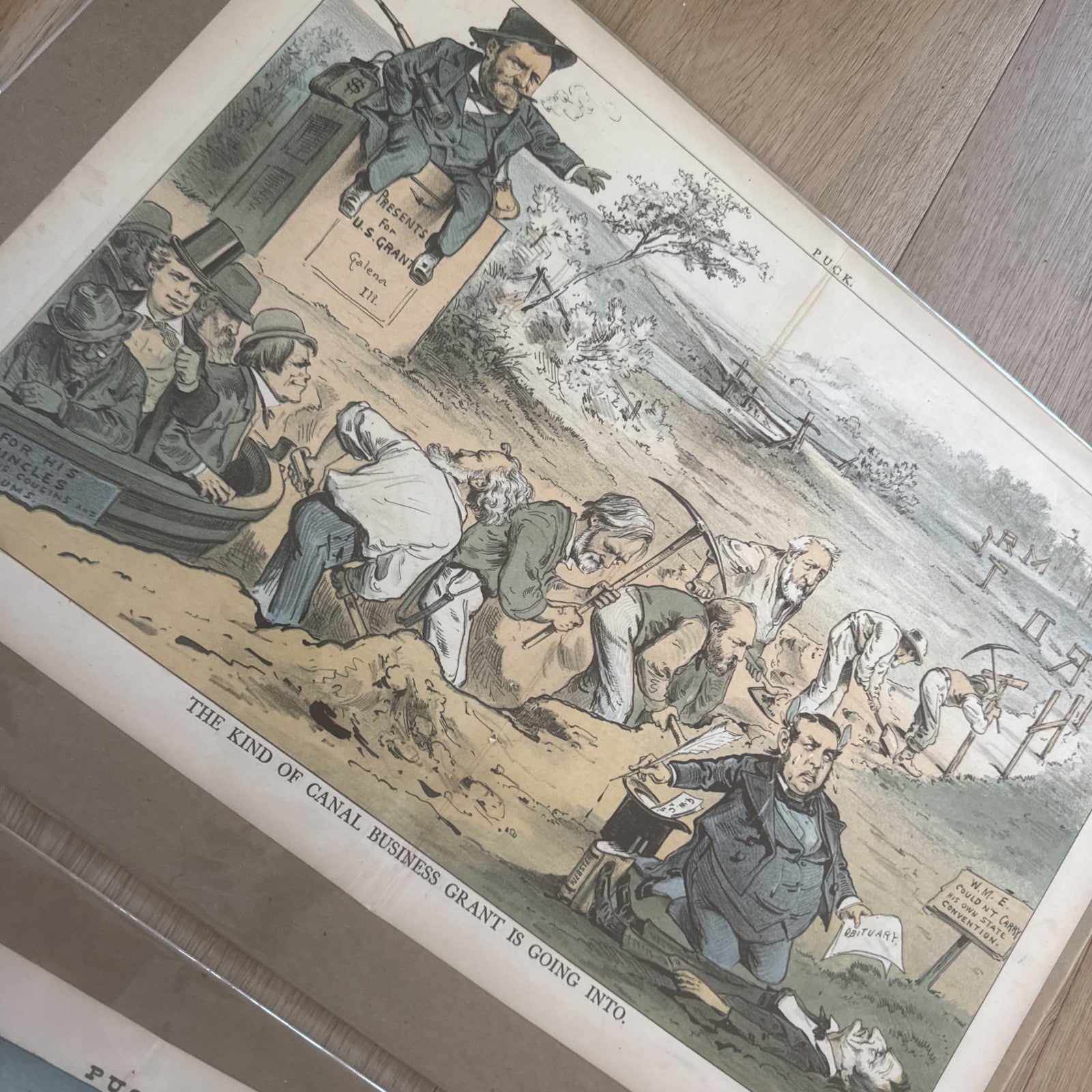 Lot Of 5 1880s Puck Centerfold Posters Democrats Republicans Political Humor4