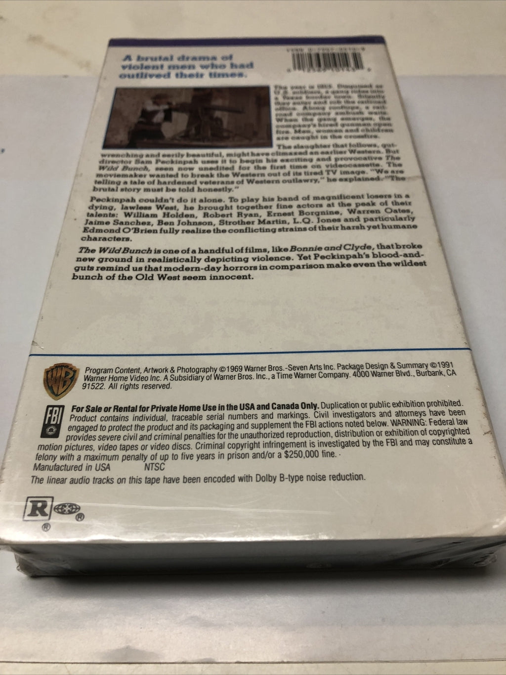 The Wild Bunch VHS William Holden, Ernest Borgnine, Robert Ryan2