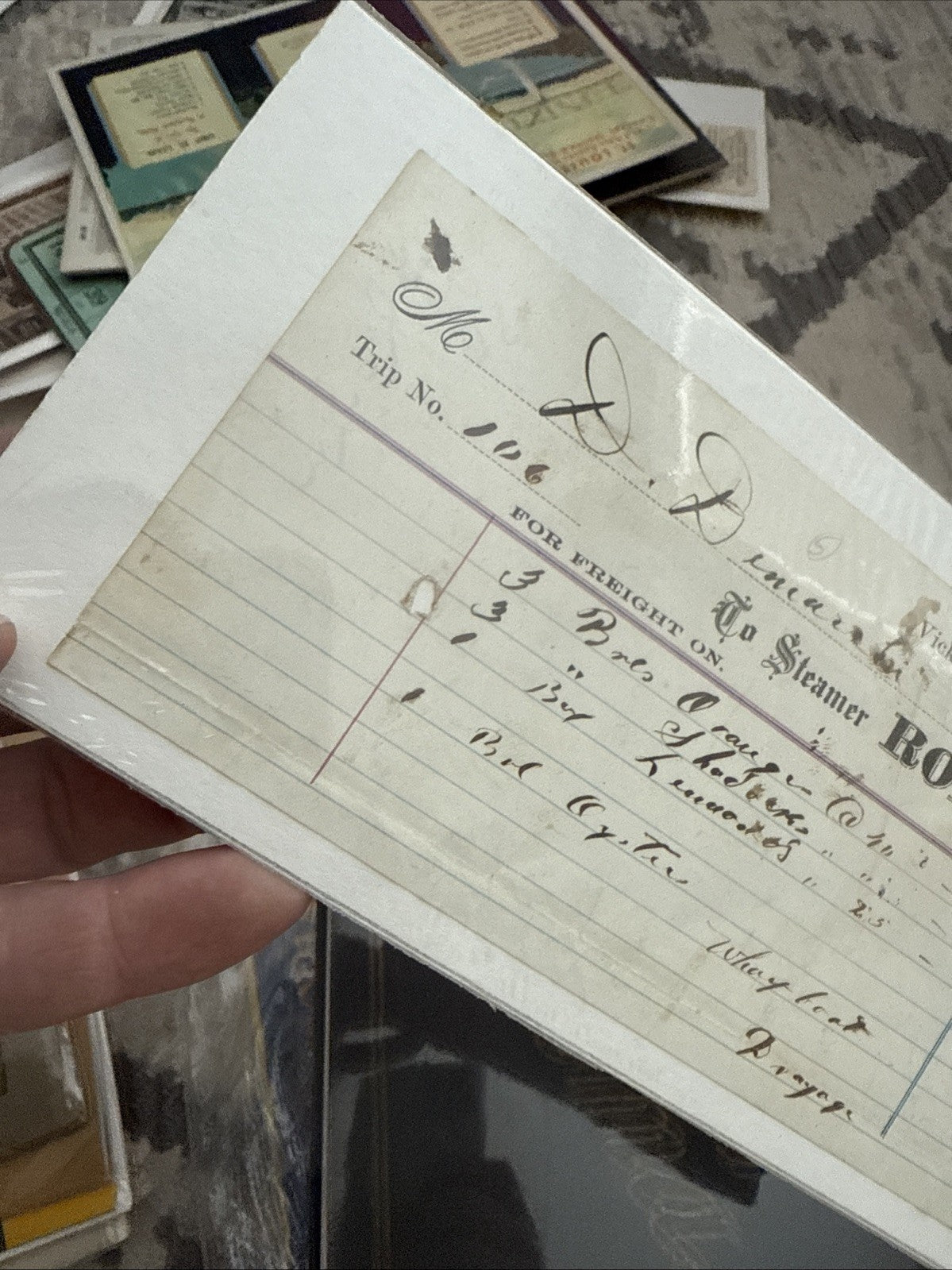 ANTIQUE HISTORIC Robert E. Lee Steamboat Receipt R. E. Lee. 18783