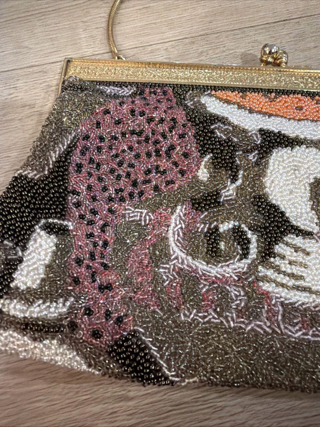 Vintage Handbag Beaded Purse Wedding or Formal Asian Label Hong Kong?1