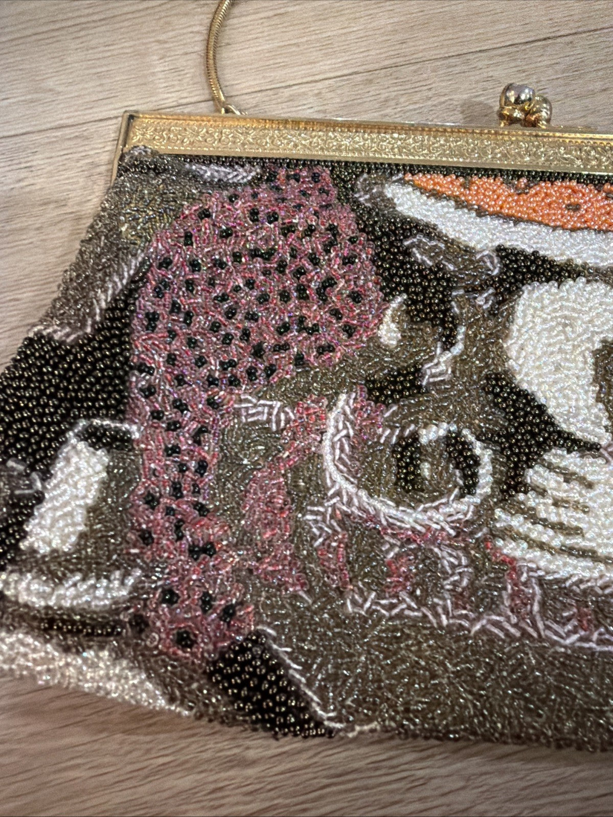Vintage Handbag Beaded Purse Wedding or Formal Asian Label Hong Kong?1