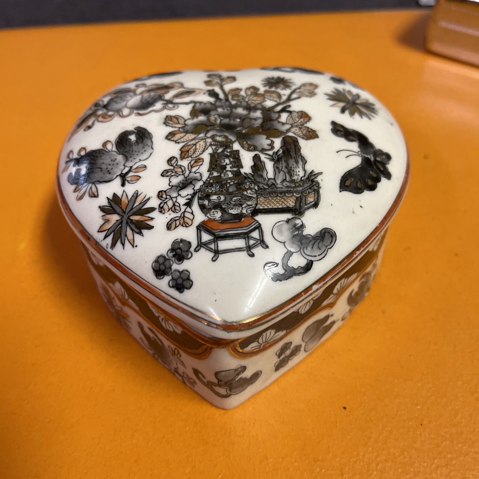 Antique Qianlong 18th Mandarin Rose Porcelain Heart ️ Bowl Chinese Signed0
