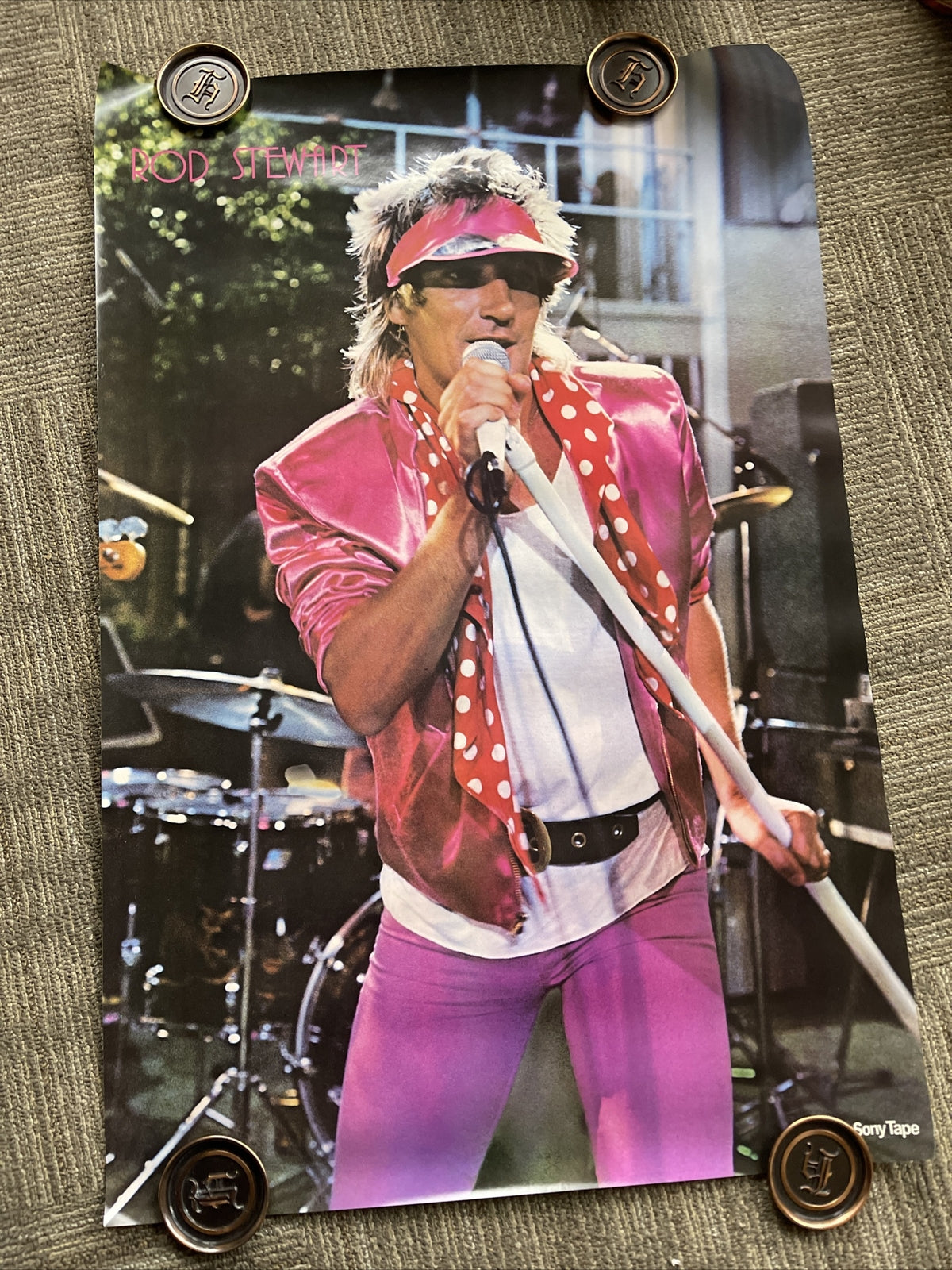 #73 1980 Rod Stewart 24" x 36" Record Store Promo Poster0