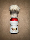 Vintage Shaving 'Butterfly' Brush Red And White Good Condition0