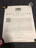 Declaration of War Against The French King Reproduced 21”x16.50