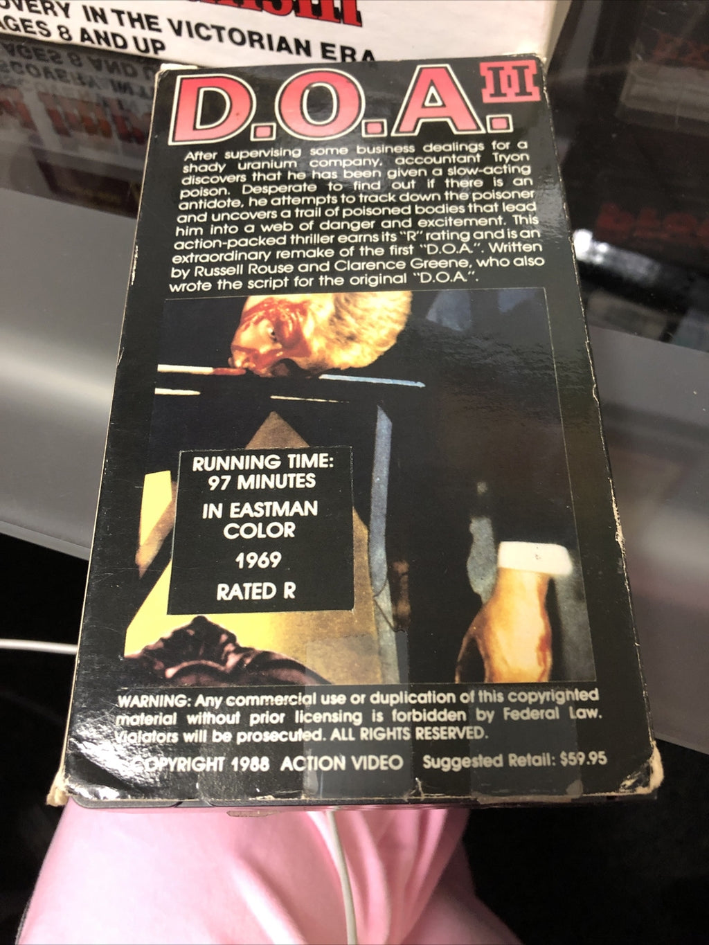 Rare D.O.A. II - VHS - Tom Tryon / Carolyn Jones Horror1
