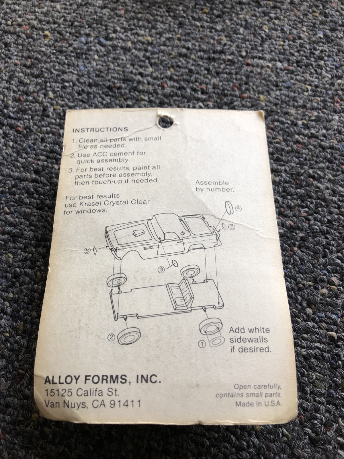 ALLOY FORMS~ #AF 2038~ 1956 THUNDERBIRD W/O PORTHOLE KIT~HO SCALE2