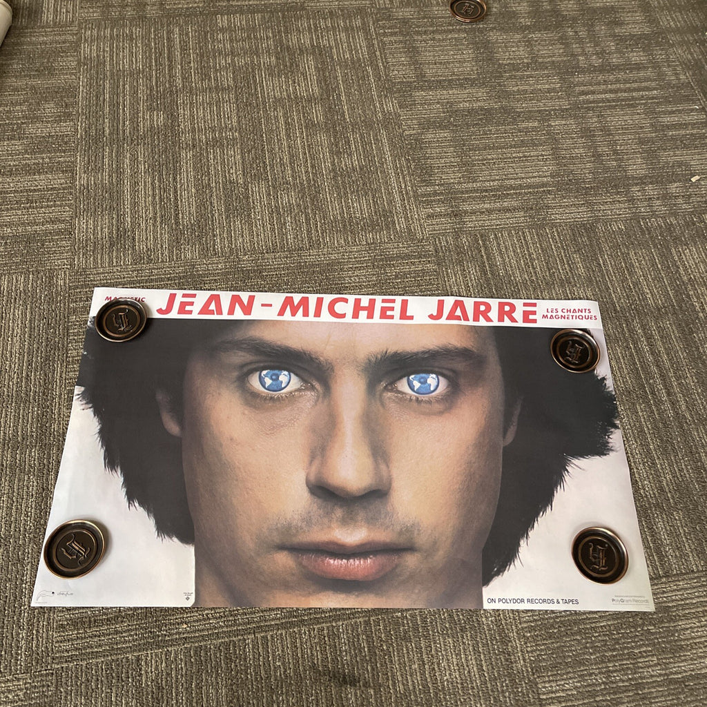 #160 1981 Jean-Michel Jarre Record Store Promo Poster PolyGram 33” X 20”0