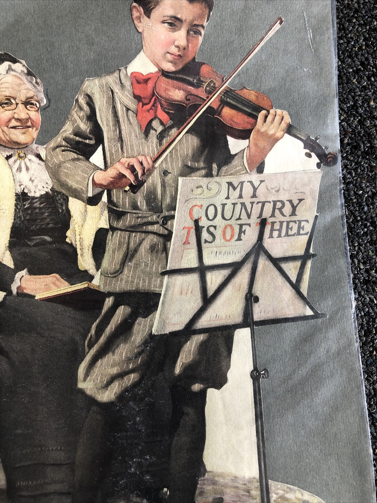 Vintage Print by J.F Kernan “My Country Tis Of Thee” 15”x10.5”3