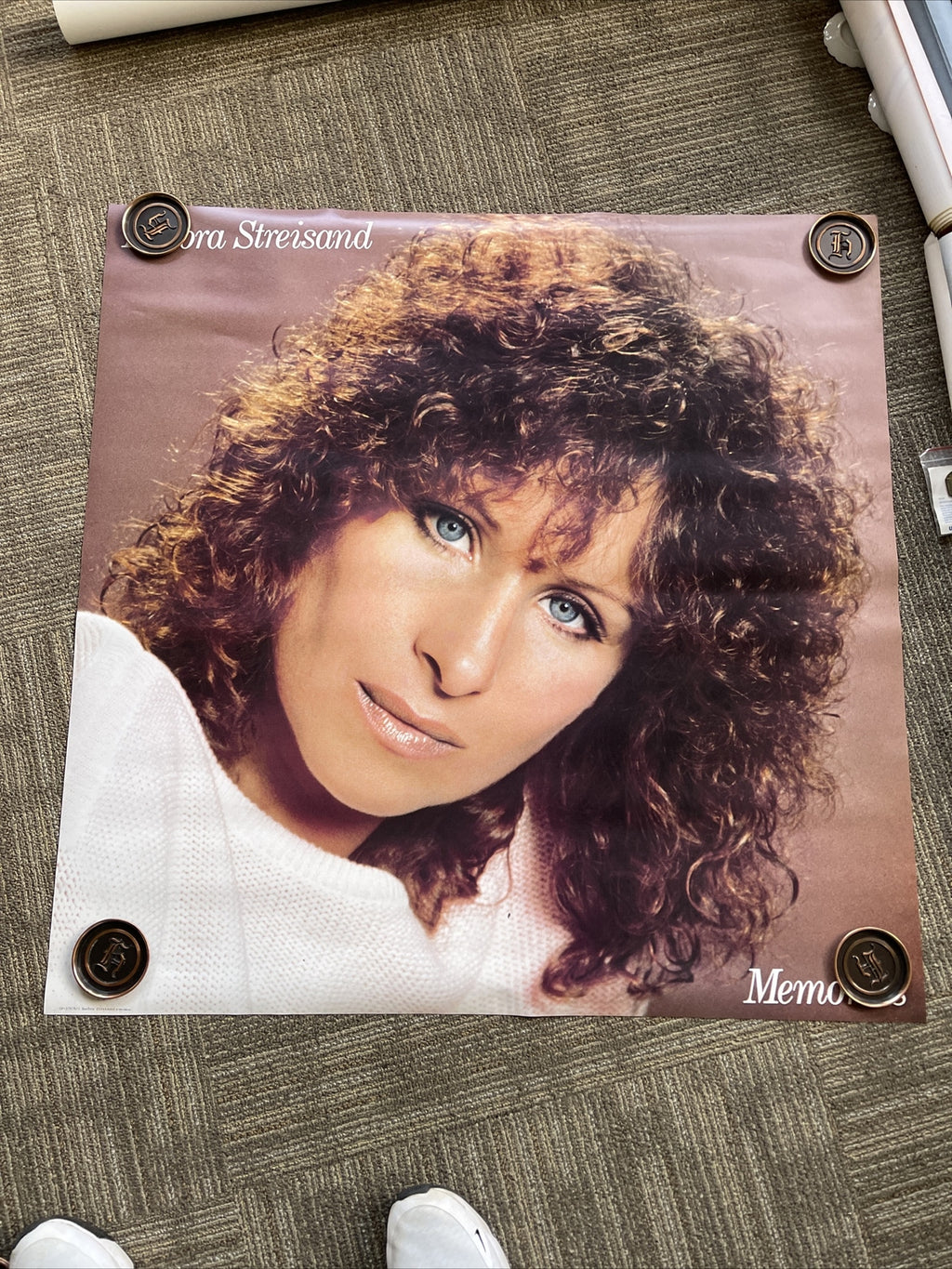 #198 1981 Barbra Streisand Memories Subway Record Store Promo Poster 36” X 36”6