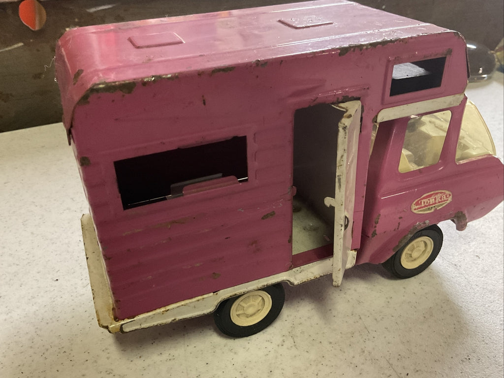 Vintage Tonka RV With Travel Trailer Camper Motor HomePressed Steel Truck3