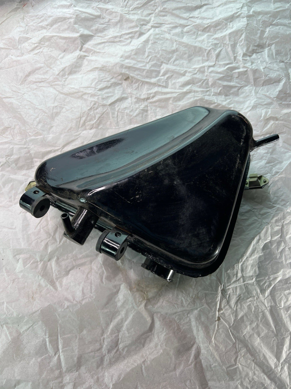 Vintage Motorcycle Oil Tank Reservoir – Black Metal1