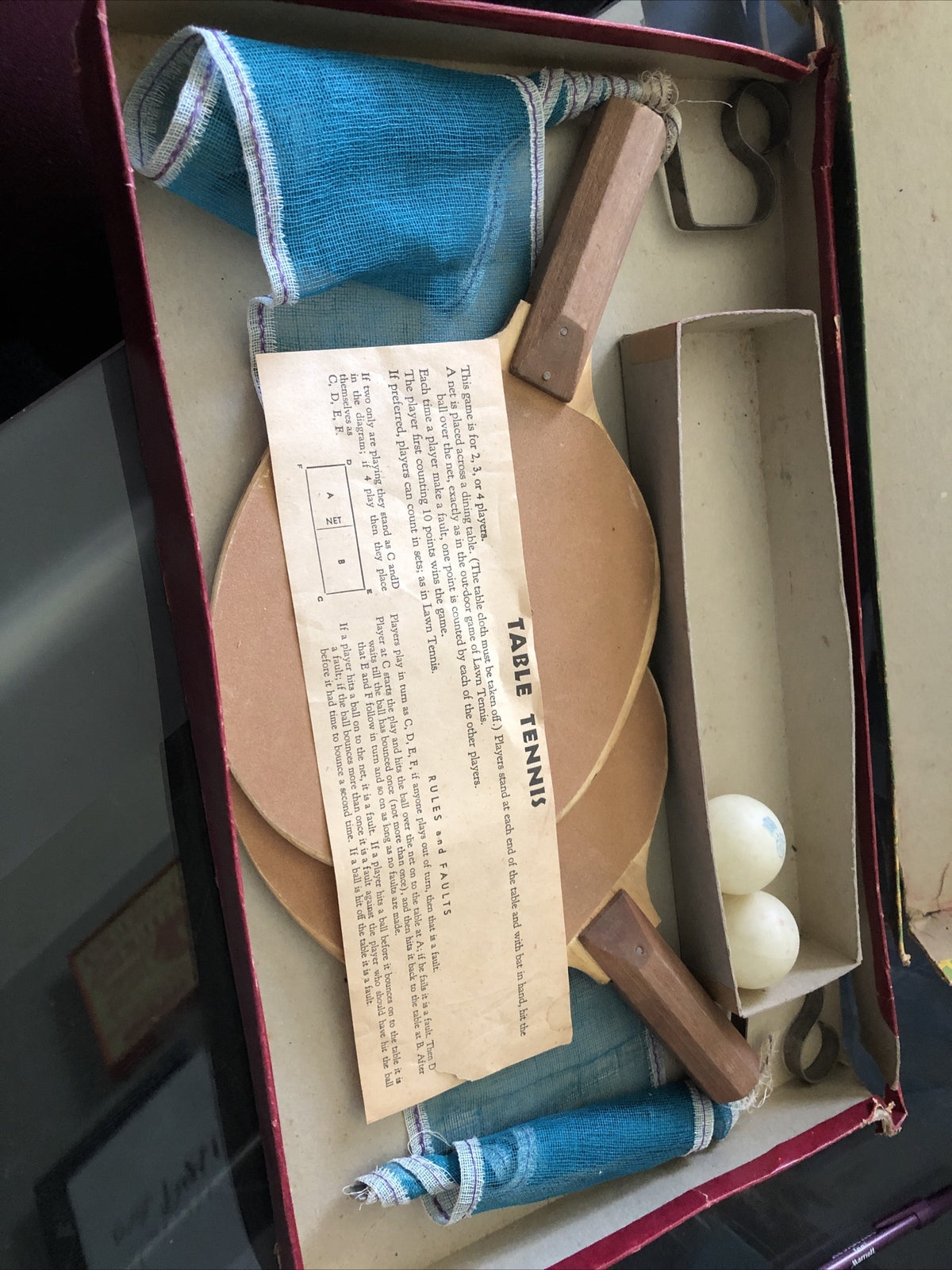 Vintage J. Pressman Table Tennis Box Is Damaged2