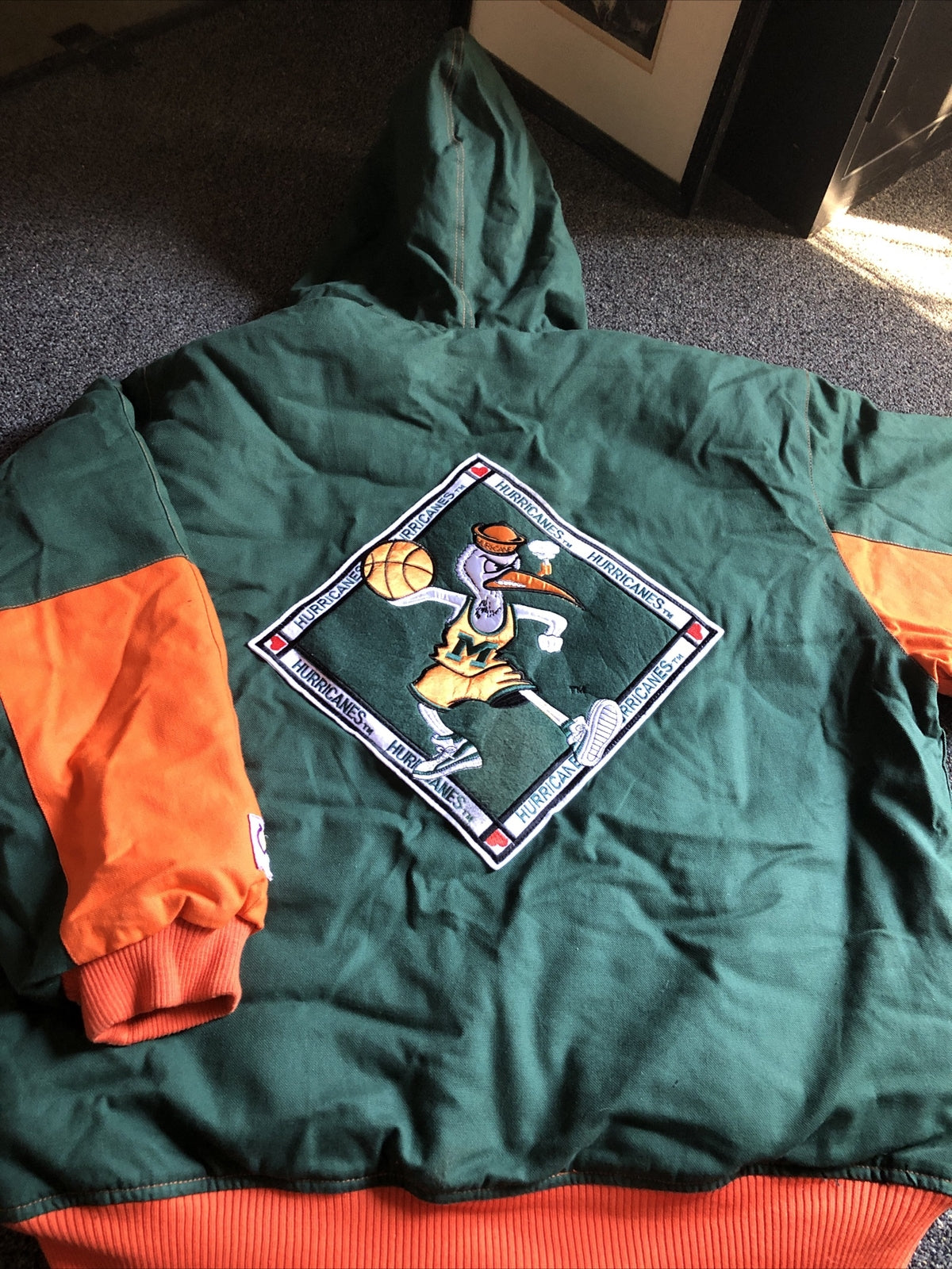 Vintage 90’s NOS Conic Miami Hurricanes Parka Jacket Size XL5