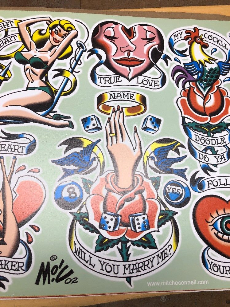 Mitch OConnell “Heart Breaker” Flash Art Sheet No Sticker 2001 Rare!3
