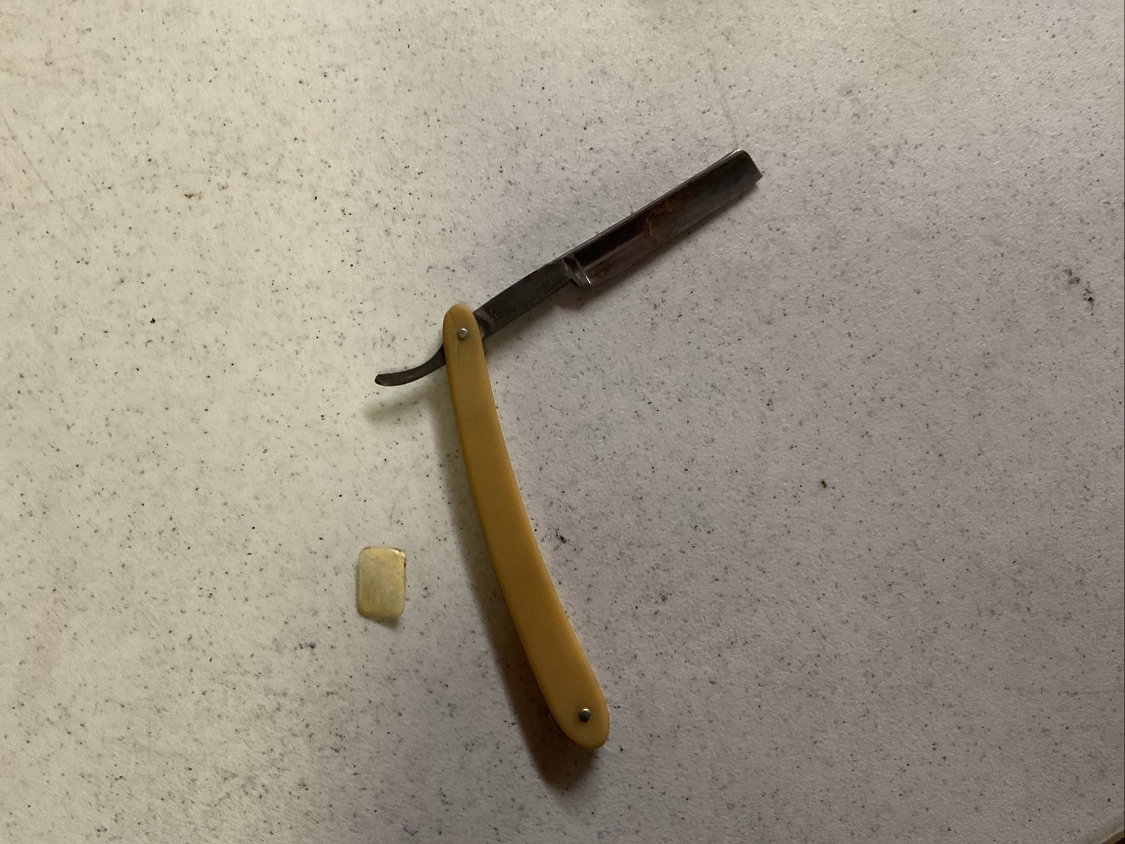 Vintage Antique Pearl Duck Dubl Duck Dwarf Straight Razor0