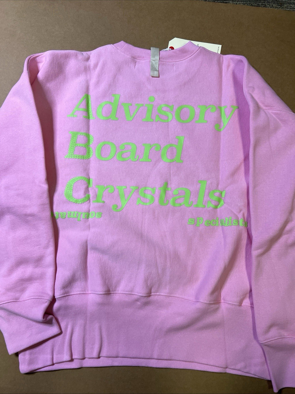 Advisory Board Crystals Crewneck Sweater Valentines Day Broken Heart Pink 2XL2