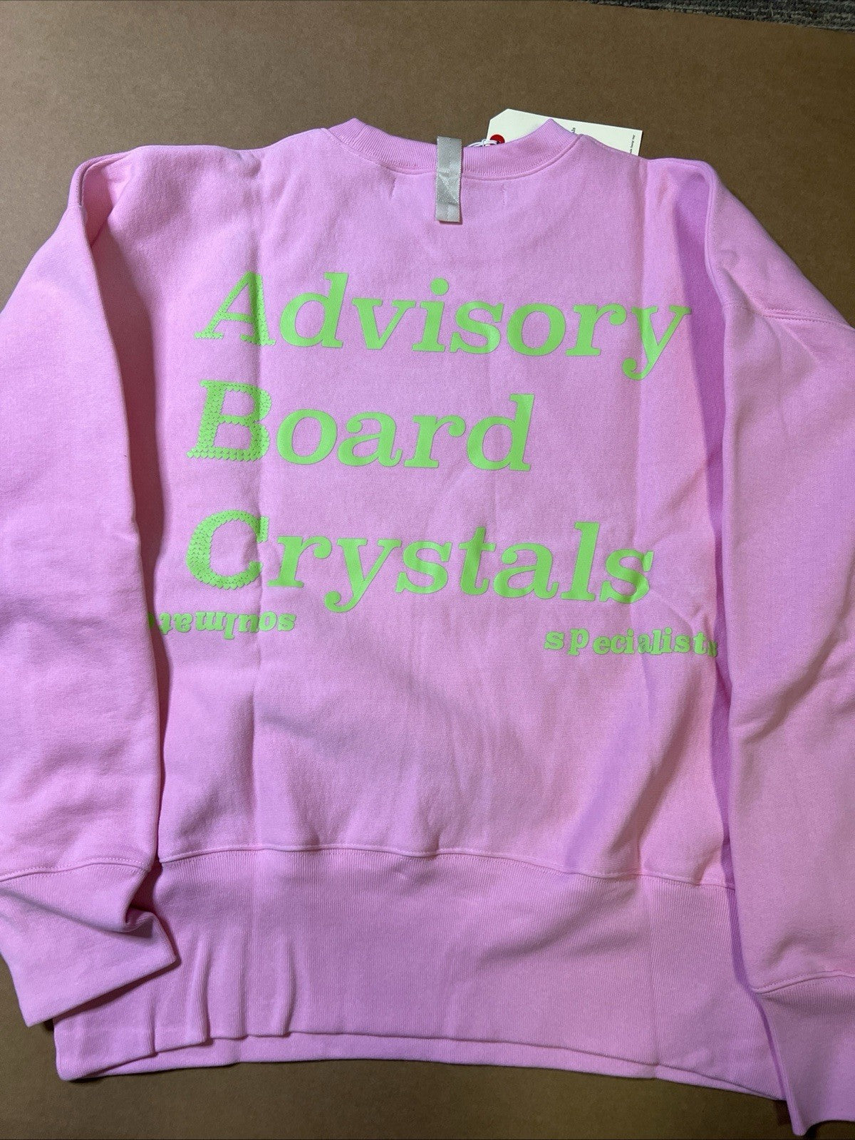 Advisory Board Crystals Crewneck Sweater Valentines Day Broken Heart Pink 2XL2