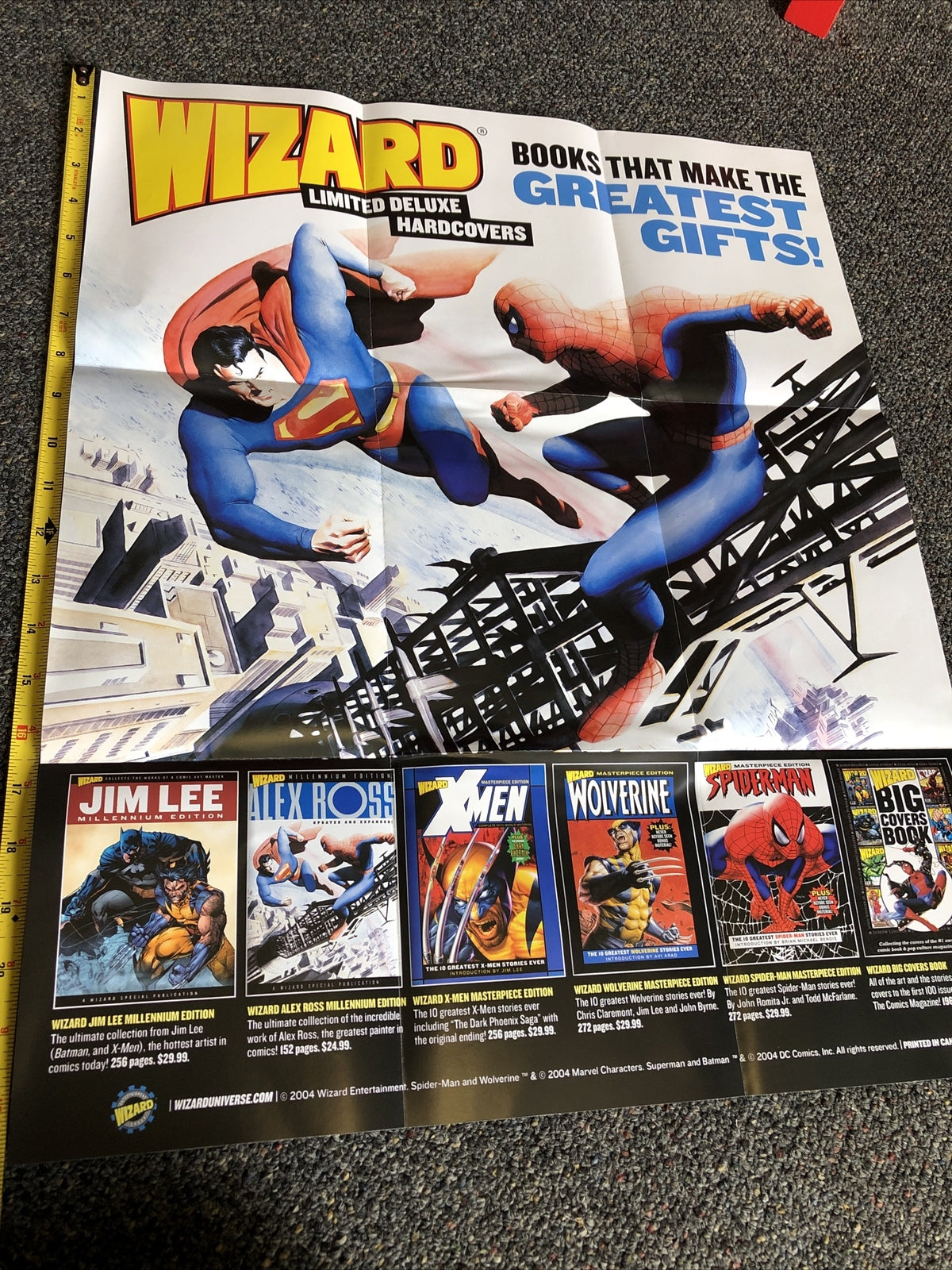 Alex Ross Spider-man v Superman Marvel/DC Comics poster:Batman/Jim Lee Wolverine1