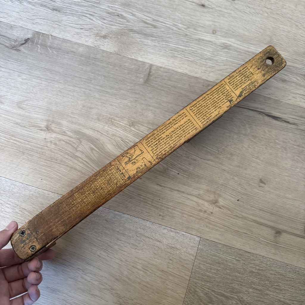 Vintage 1950's RITZ Foot Size Wooden Slide Shoe Sizer Tool USA Still Accurate7