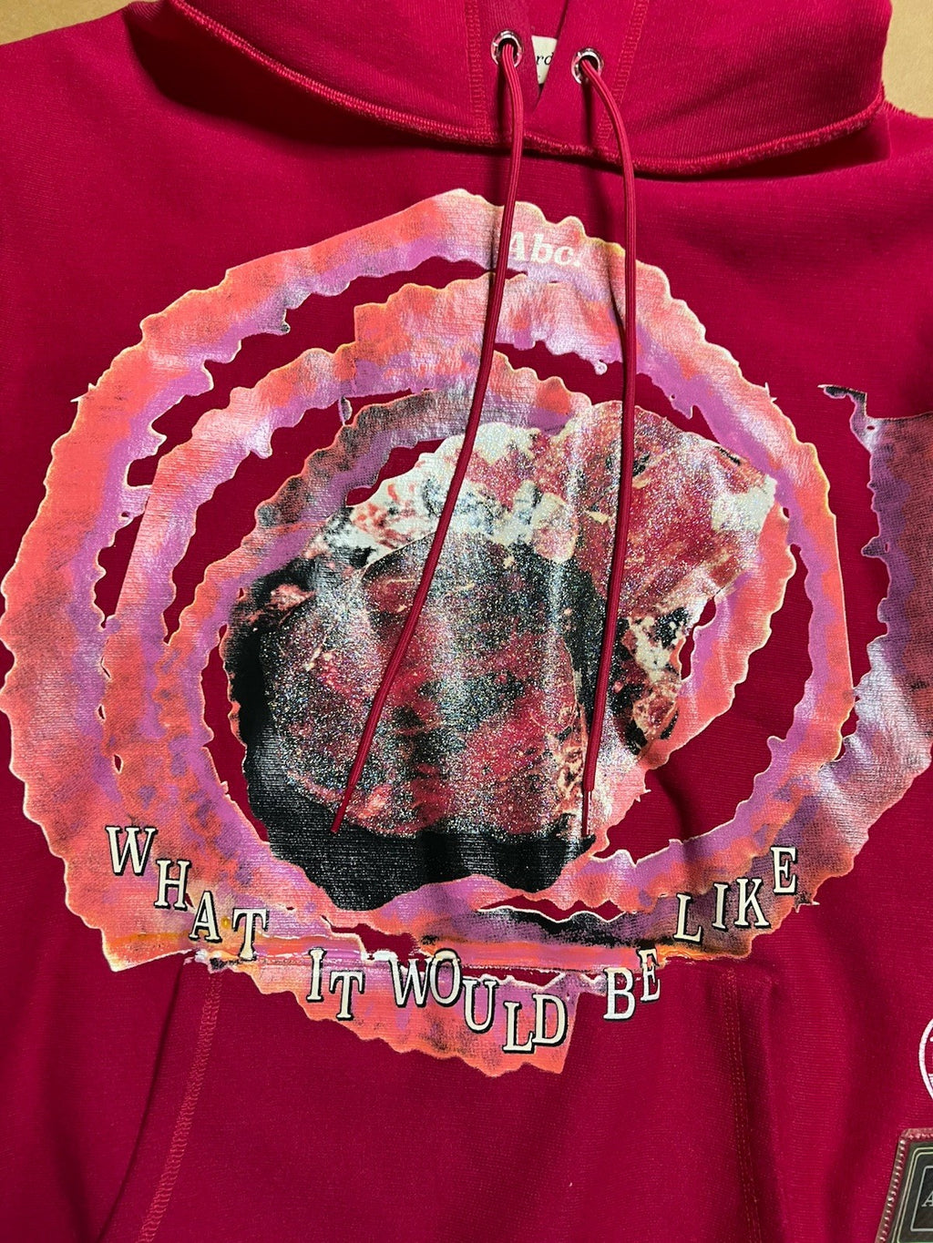 RARE ABC Advisory Board Crystals Hoodie XXL Red Graphic “What It Would Be Like”2