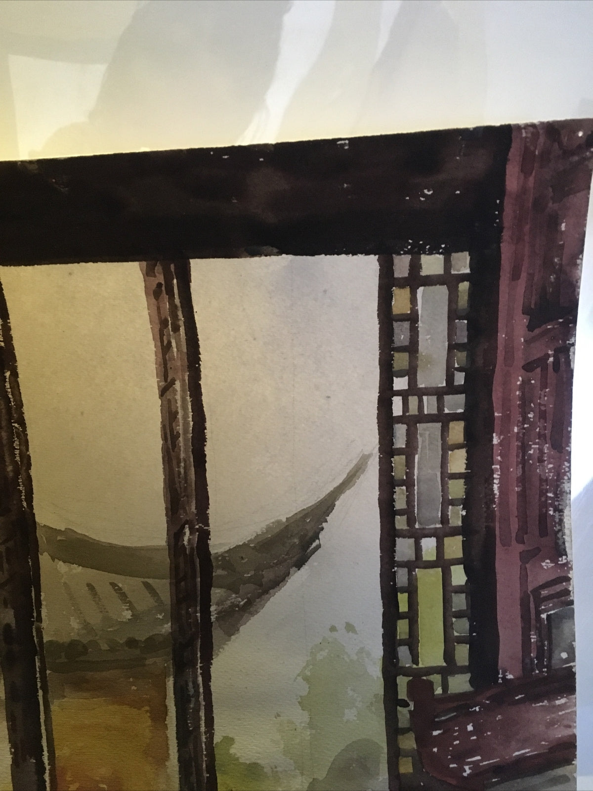 Antique Chinese Japanese Water Color Painting Signed Stamped And Dated 18935