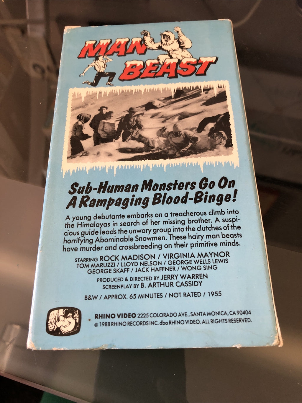 Man Beast 1988 RARE VHS Rhino Video1