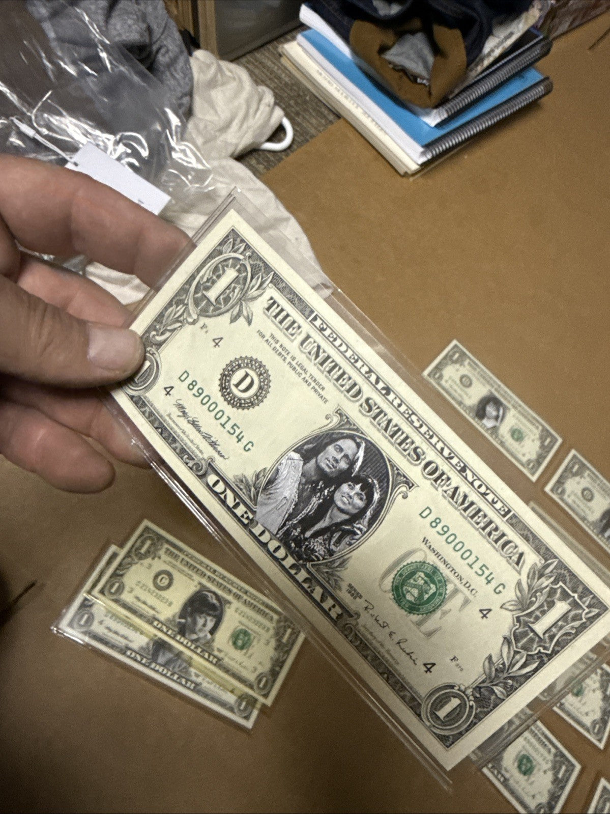 SUPER RARE XENA (LUCY LAWLESS) REAL ONE DOLLAR BILL FROM 1995 Lot Of 113