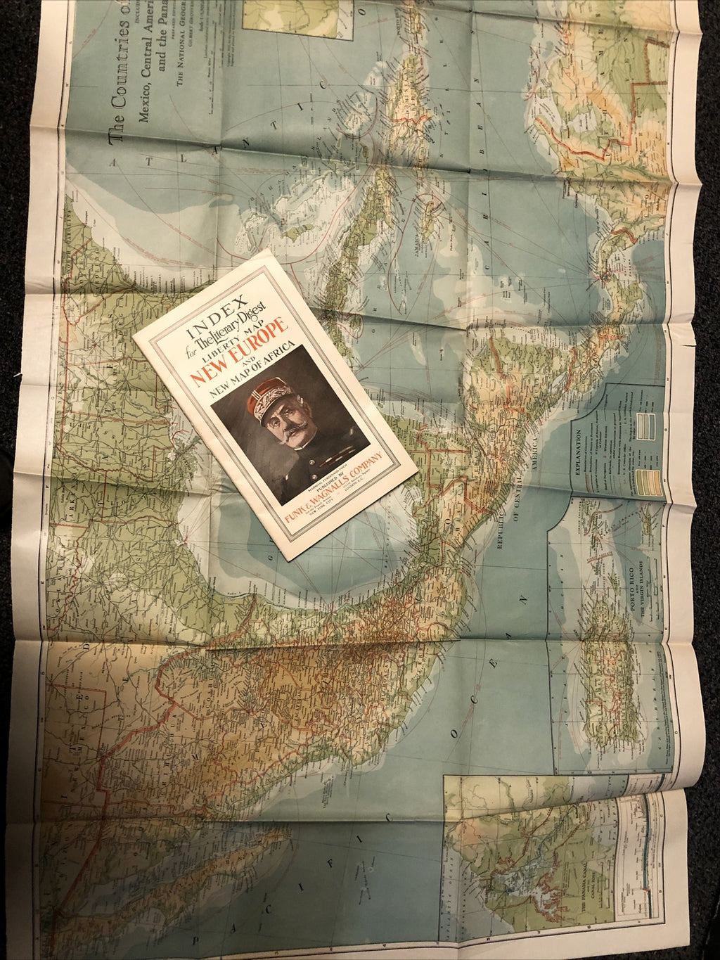 Index for the Literary Digest Liberty Map New Europe & New Map of Africa 19204