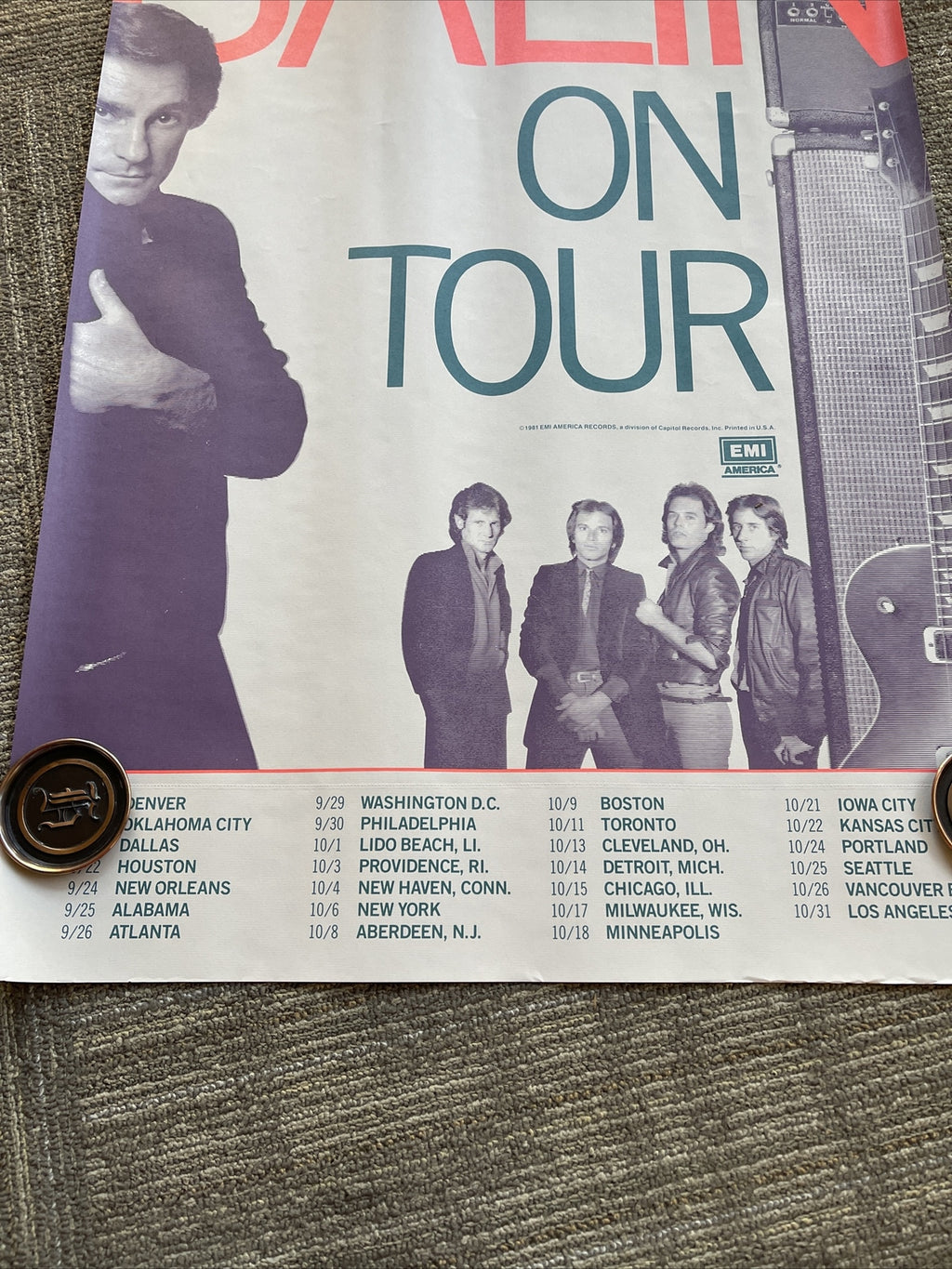 #198 1981 MARTY BALIN On Tour Record Store Promo Poster 36” X 24”5