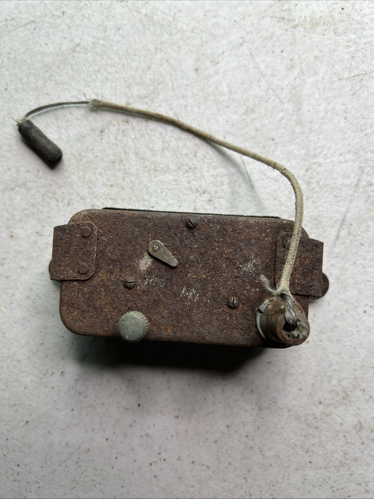 Rectangle Vintage Dashboard Clock Metal Retro Rare  Original1