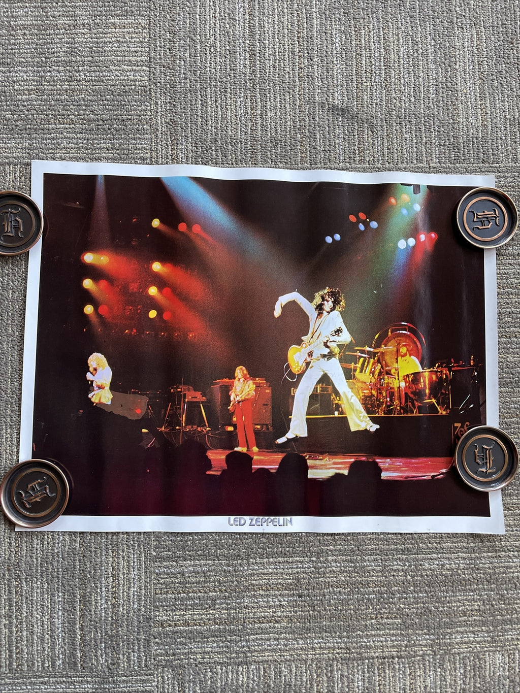 #115 1970s Rare Vintage Led Zeppelin Live in concert Promo poster 23” X 18”0