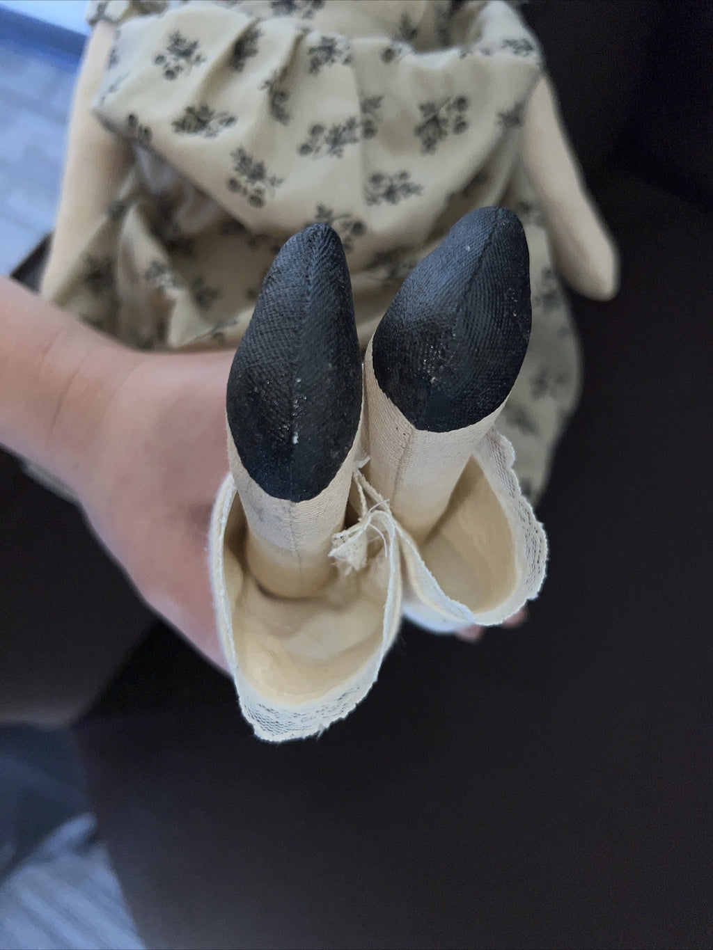 19” Vintage Painted Hand Made Cloth Doll6