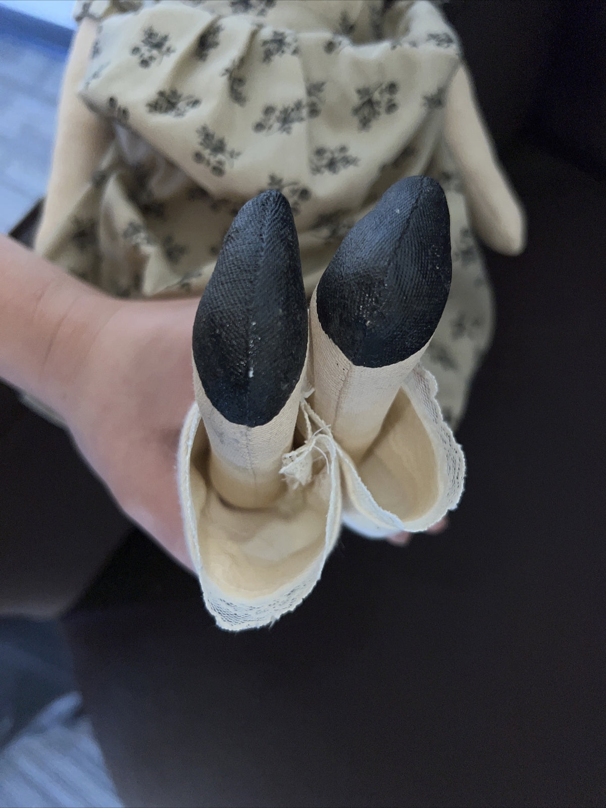 19” Vintage Painted Hand Made Cloth Doll6